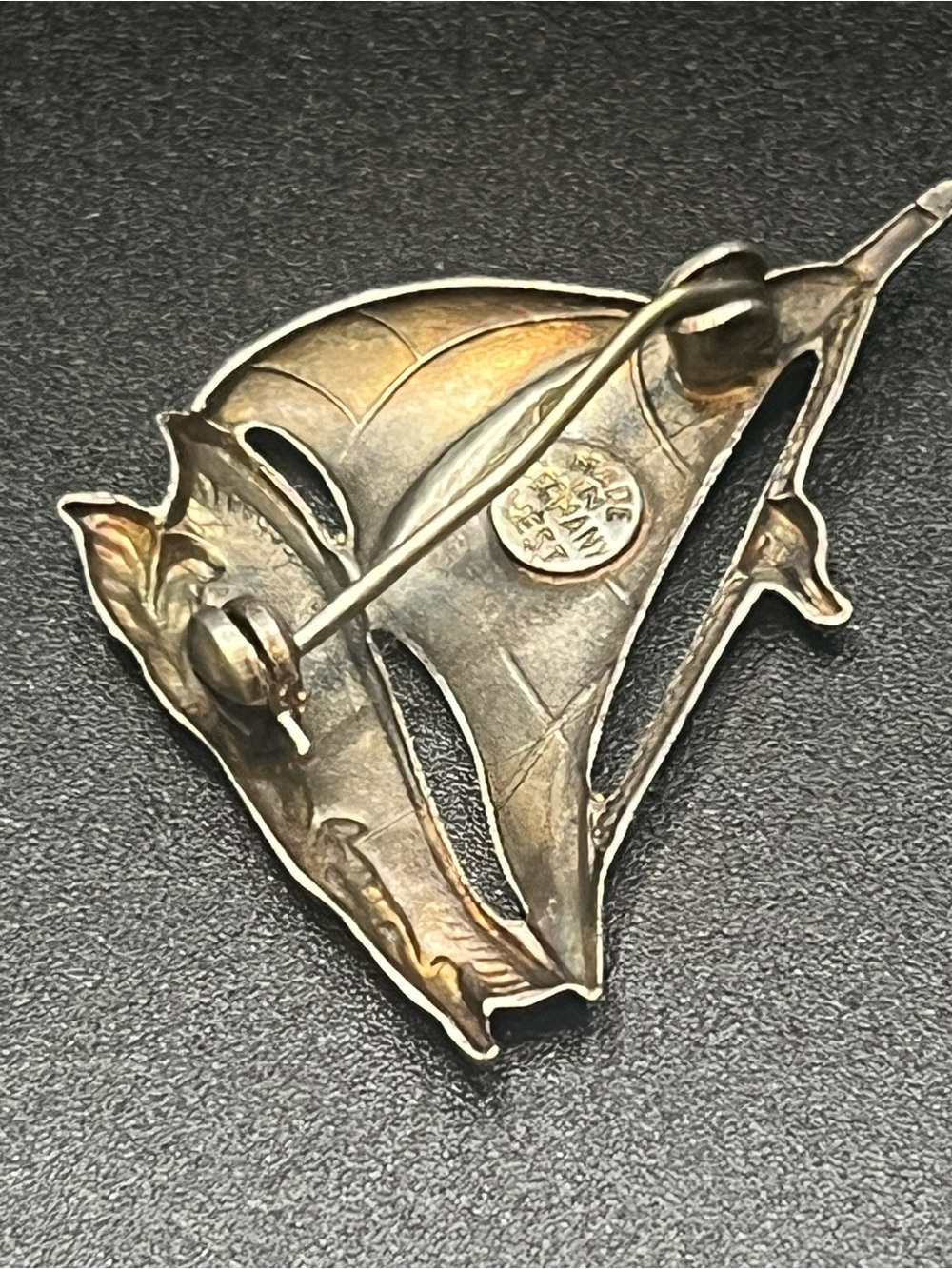 Vintage tested sterling silver west germany sailboat brooch nautical pin - Picture 3 of 7